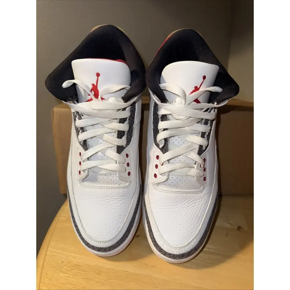 Size 9.5 - Jordan 3 Retro Denim SE Fire Red CZ6431-100 2020 No Box